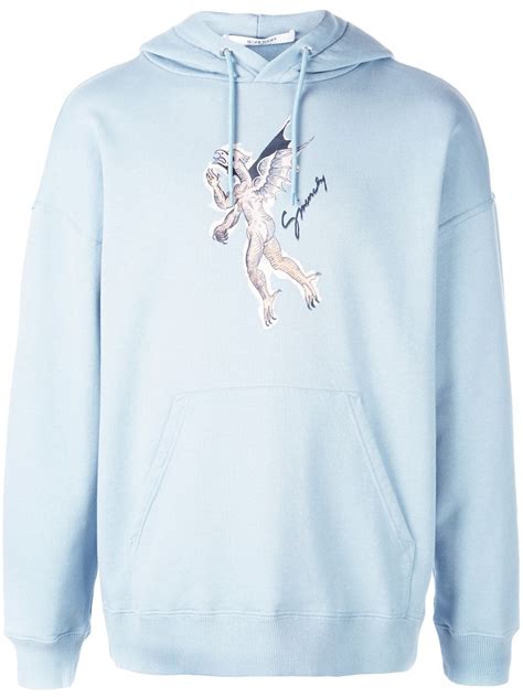 givenchy angel print hoodie|Givenchy hoodie with holes.